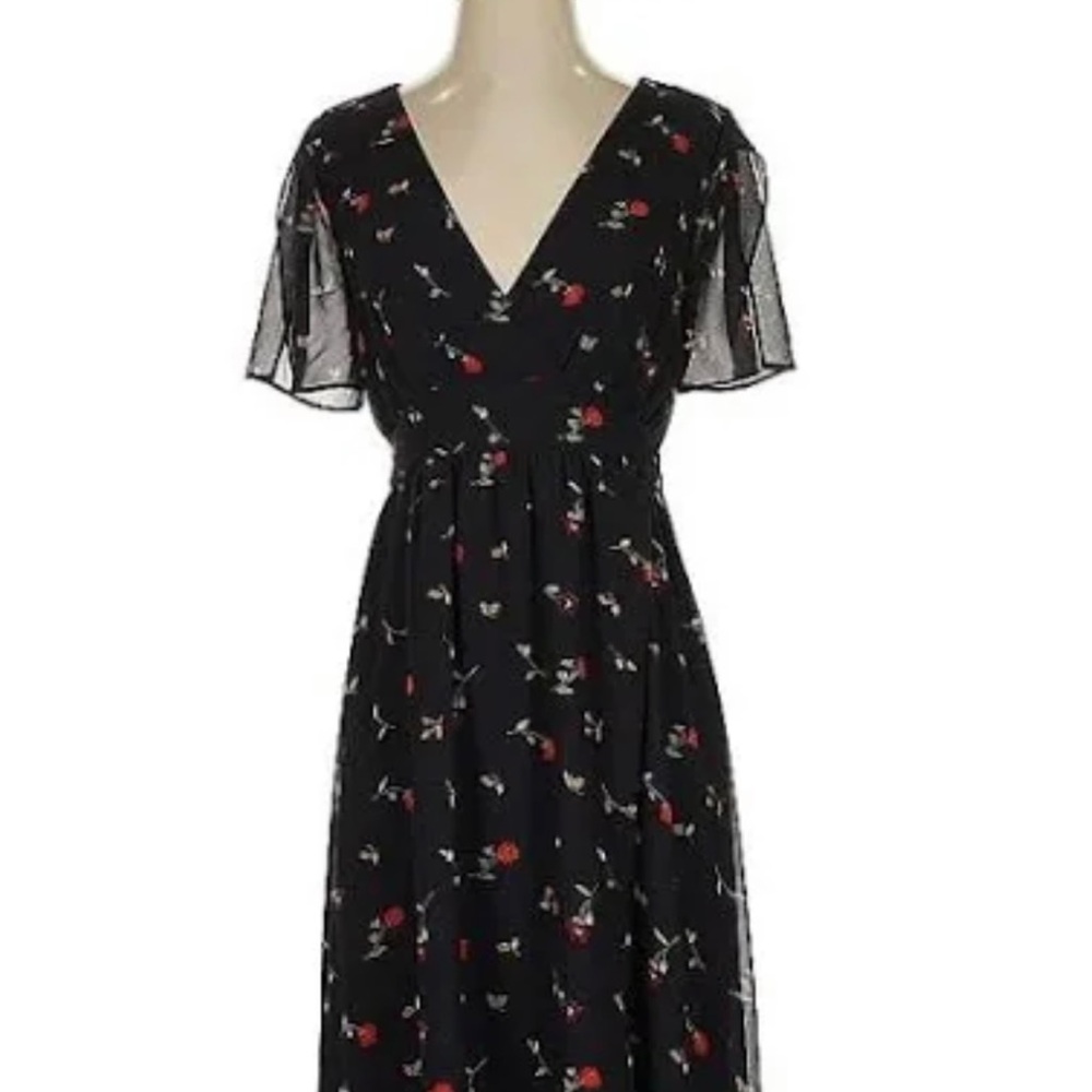 Floral Black Dress